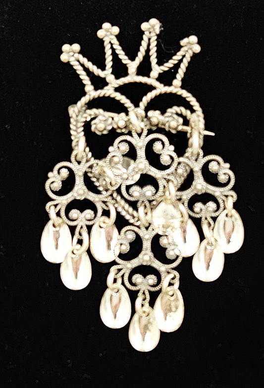 Norwegian Sterling Solje Set Jewelry Vintage Norwegian Sterling Silver Solje Brooch & Earrings Set #9