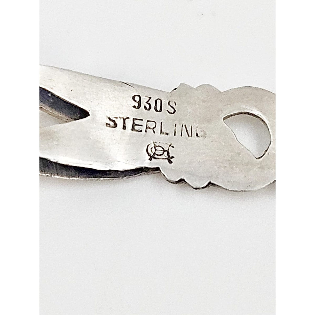 OHC Sterling Jewelry Mid Century Modern Signed 930 Sterling Art Deco Floral Design Links Bracelet