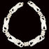 OHC Sterling Jewelry Mid Century Modern Signed 930 Sterling Art Deco Floral Design Links Bracelet