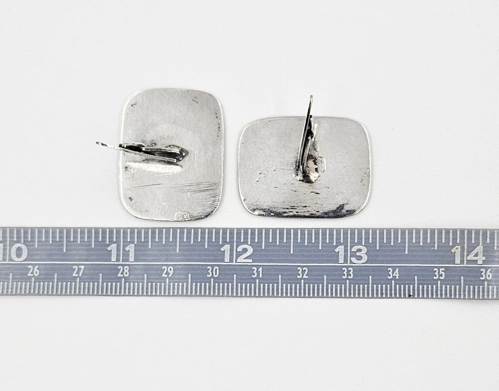 ORNO Jewelry Superb ORNO Poland Sterling Abstract Modernist Viking Cufflinks Circa 1950's