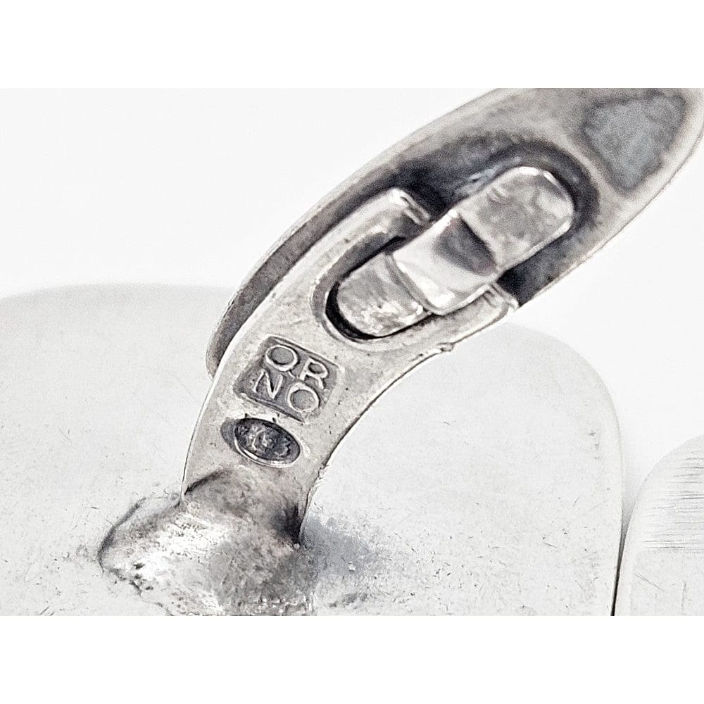 ORNO Jewelry Superb ORNO Poland Sterling Abstract Modernist Viking Cufflinks Circa 1950&