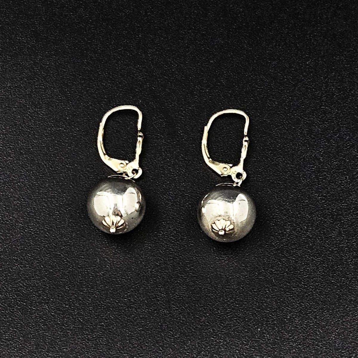 P/PRC Jewelry Designer Signed Sterling &amp; 14k Modernist Drop Dangle Earrings
