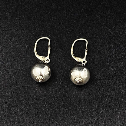 P/PRC Jewelry Designer Signed Sterling &amp; 14k Modernist Drop Dangle Earrings