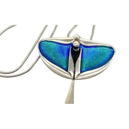 Pat Cheney Jewelry Scottish Pat Cheney MG Sterling &amp; Enamel Art Deco Brooch/Pendant Necklace