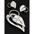 Paul Lobel Jewelry Rare NY Designer Paul Lobel Sterling Modernist Earrings & Brooch Set 1950s
