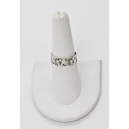 Paul Miller Jewelry Designer Paul Miller Sterling Silver Abstract Modernist Sun Ring Circa 1950&