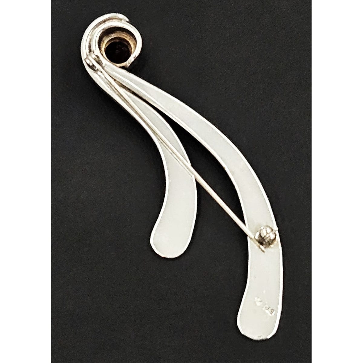 Peter James Jewelry Artisan Sterling Silver &amp; 14K Gold Abstract Modernist Brooch Signed Peter James