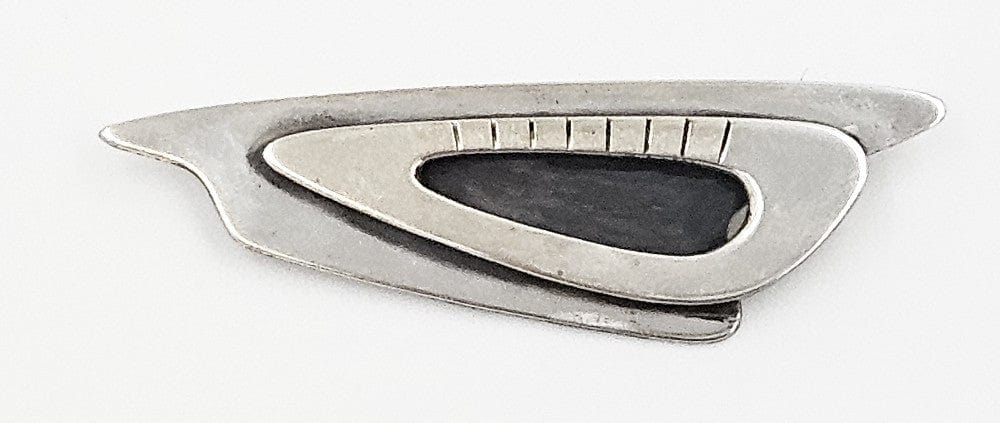 Pierron Jewelry Designer Pierron Abstract Modernist Sterling Brooch C. 1960s