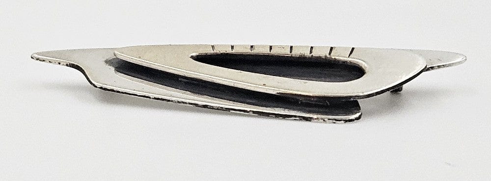 Pierron Jewelry Designer Pierron Abstract Modernist Sterling Brooch C. 1960s