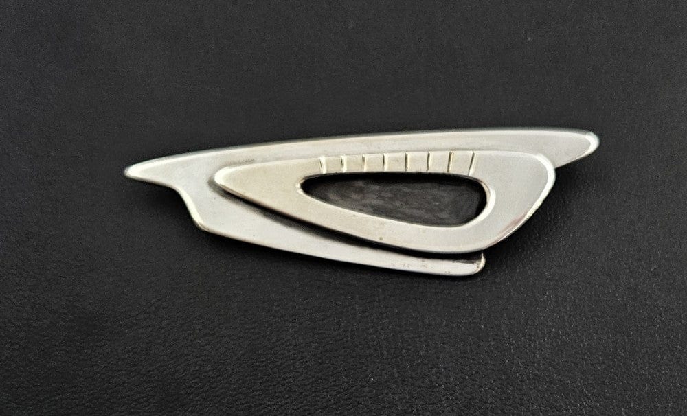 Pierron Jewelry Designer Pierron Abstract Modernist Sterling Brooch C. 1960s