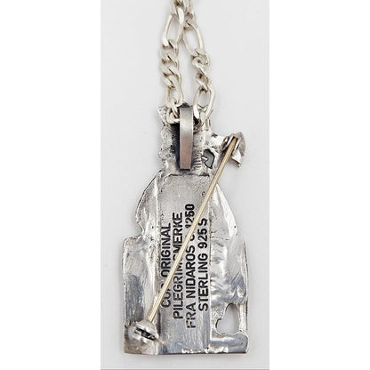 Pilegrimskerke Jewelry MCM Pilegrimskerke Norway Sterling King St. Olaf II Viking Pin Pendant Necklace