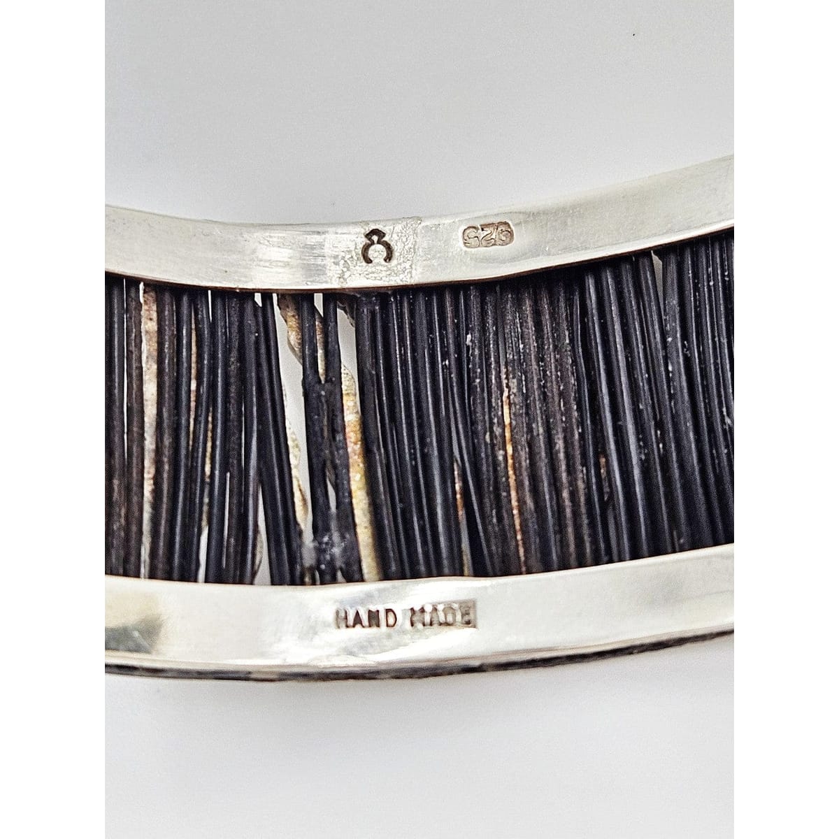 Porcupine Quill Cuff Jewelry Designer Sterling Silver &amp; Porcupine Quills Cuff Bracelet