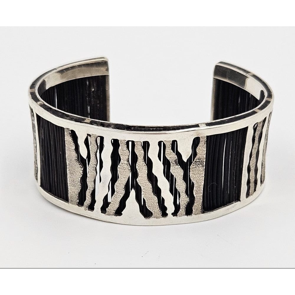 Porcupine Quill Cuff Jewelry Designer Sterling Silver &amp; Porcupine Quills Cuff Bracelet