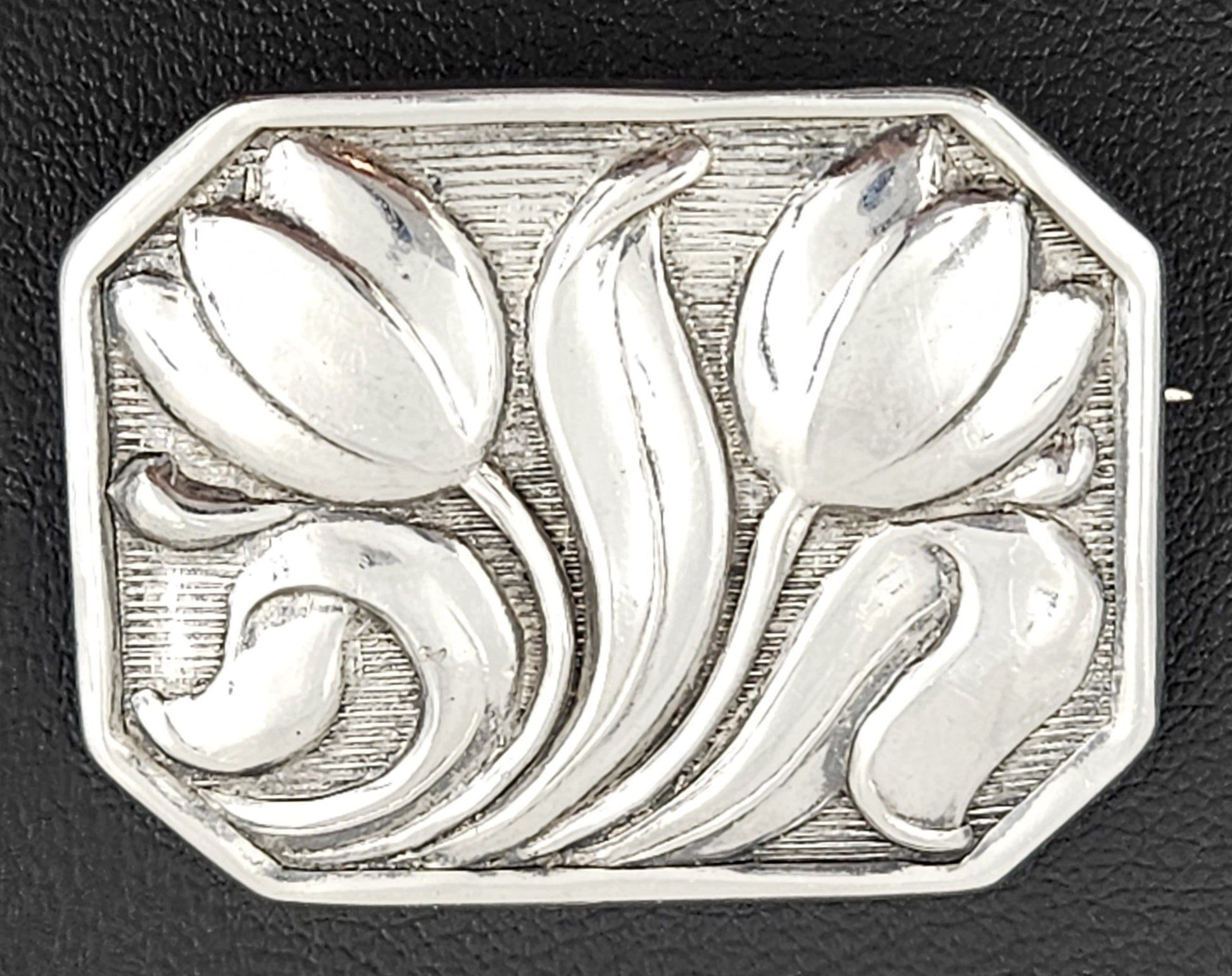 PP Jewelry Icon Designer PP Art Deco Tulips Brooch