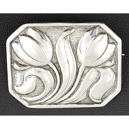 PP Jewelry Icon Designer PP Art Deco Tulips Brooch