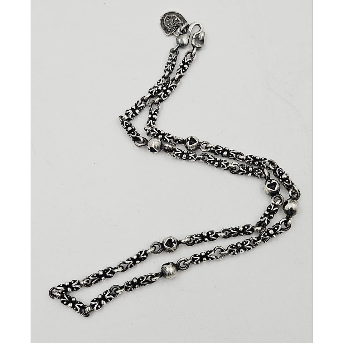 Primal Sterling Jewelry Designer Primal Silver Co Hefty Sterling Brutalist Spades Unisex Necklace 2008