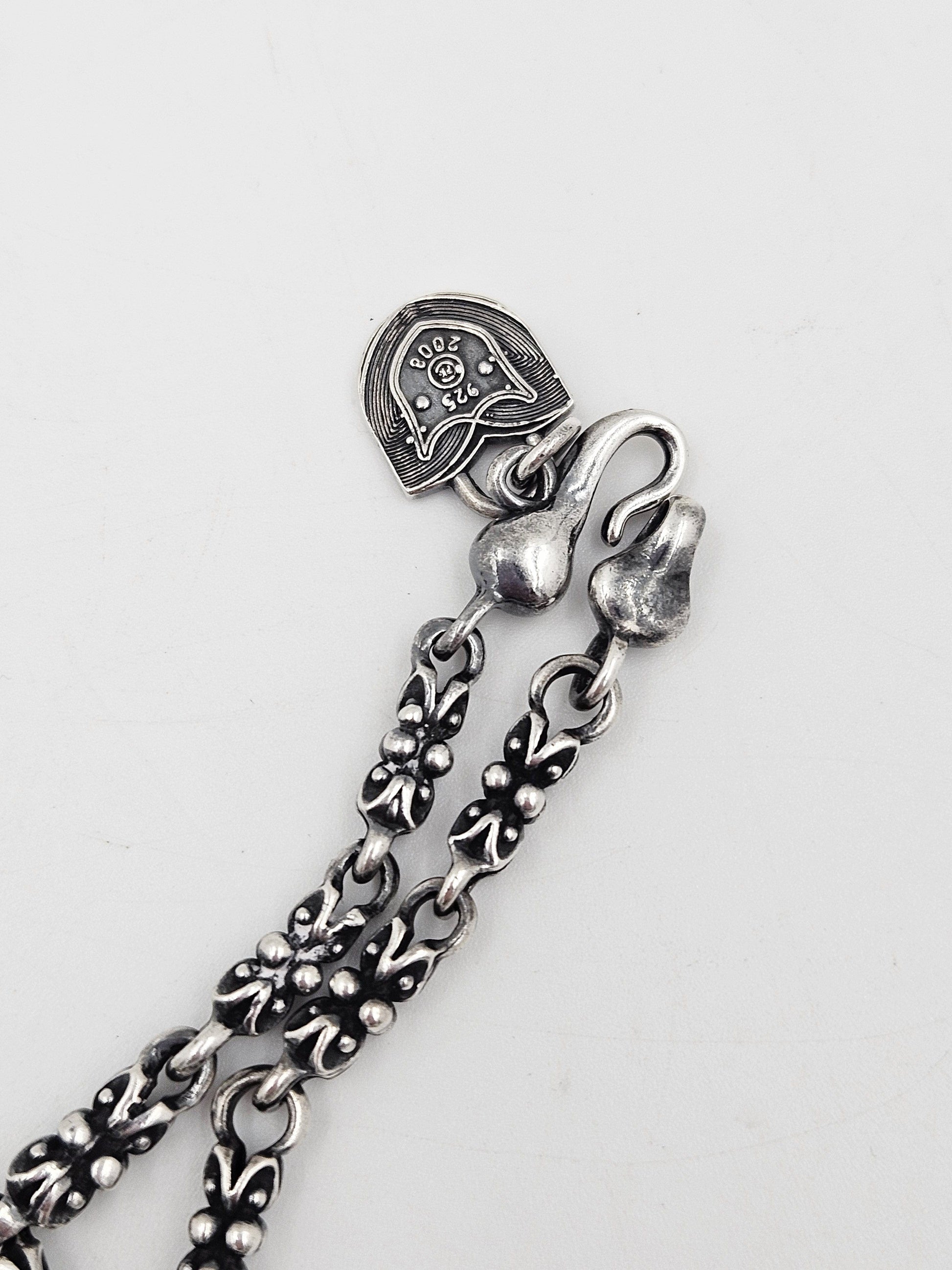Primal Sterling Jewelry Designer Primal Silver Co Hefty Sterling Brutalist Spades Unisex Necklace 2008