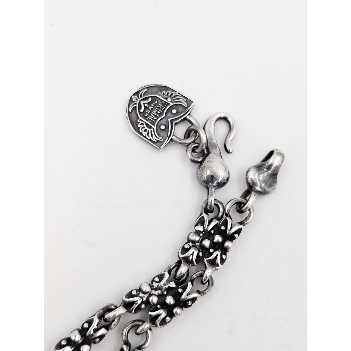 Primal Sterling Jewelry Designer Primal Silver Co Hefty Sterling Brutalist Spades Unisex Necklace 2008