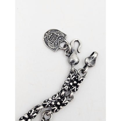 Primal Sterling Jewelry Designer Primal Silver Co Hefty Sterling Brutalist Spades Unisex Necklace 2008