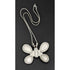 Rebecca Collins Jewelry Rebecca Collins Sterling & Lucite Butterfly Brooch Pendant Clip Necklace C.1990s