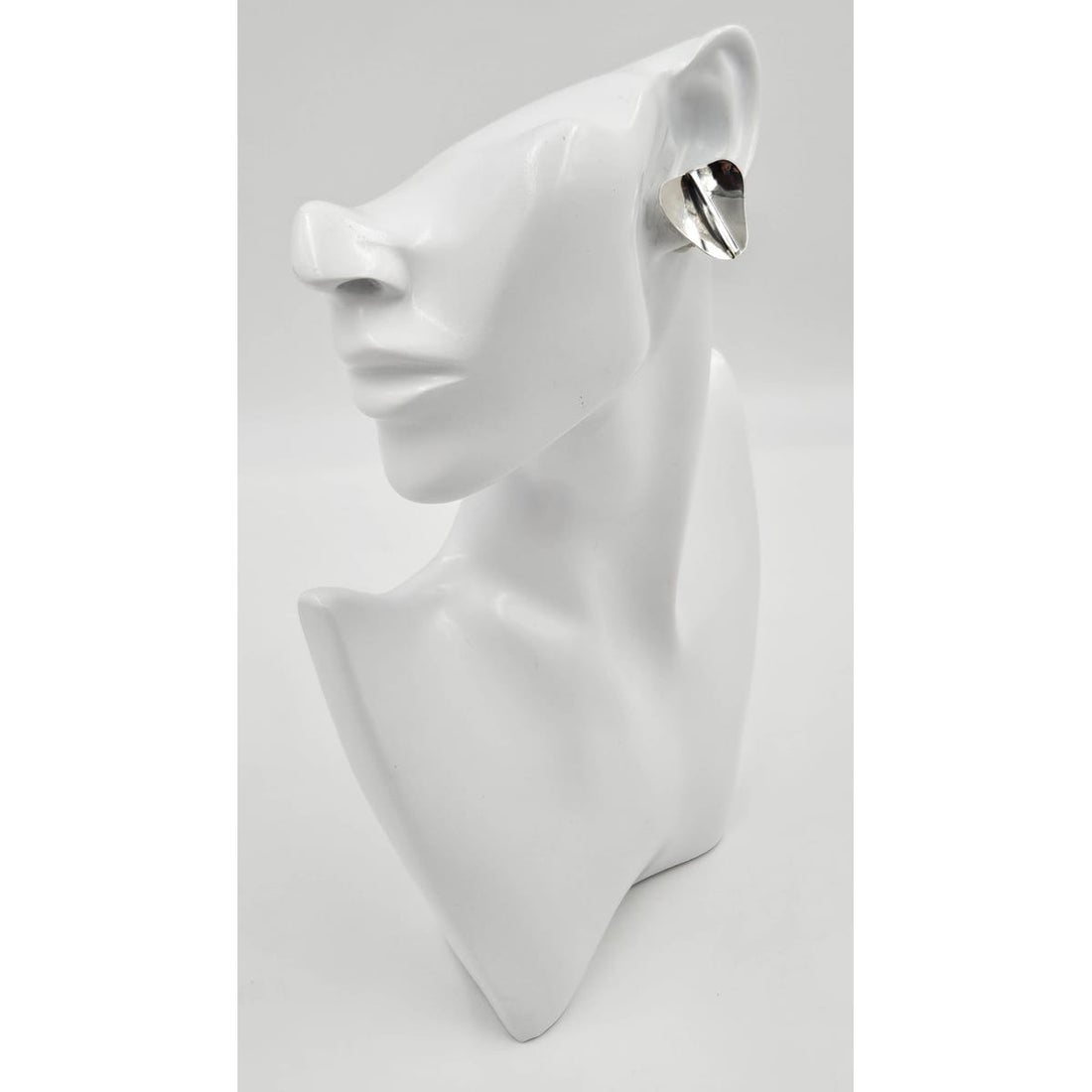 Research Mark Jewelry Designer Sterling Silver Abstract Modernist Earrings by Joseph Skinger 1950&