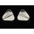 Research Mark Jewelry Designer Sterling Silver Abstract Modernist Earrings by Joseph Skinger 1950&
