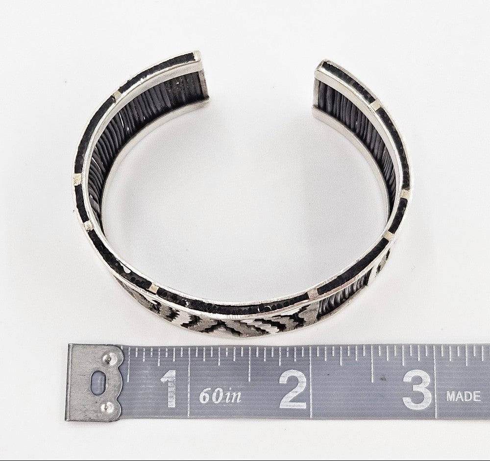 Research Mark Jewelry Designer Sterling Silver & Porcupine Quills Cuff Bracelet