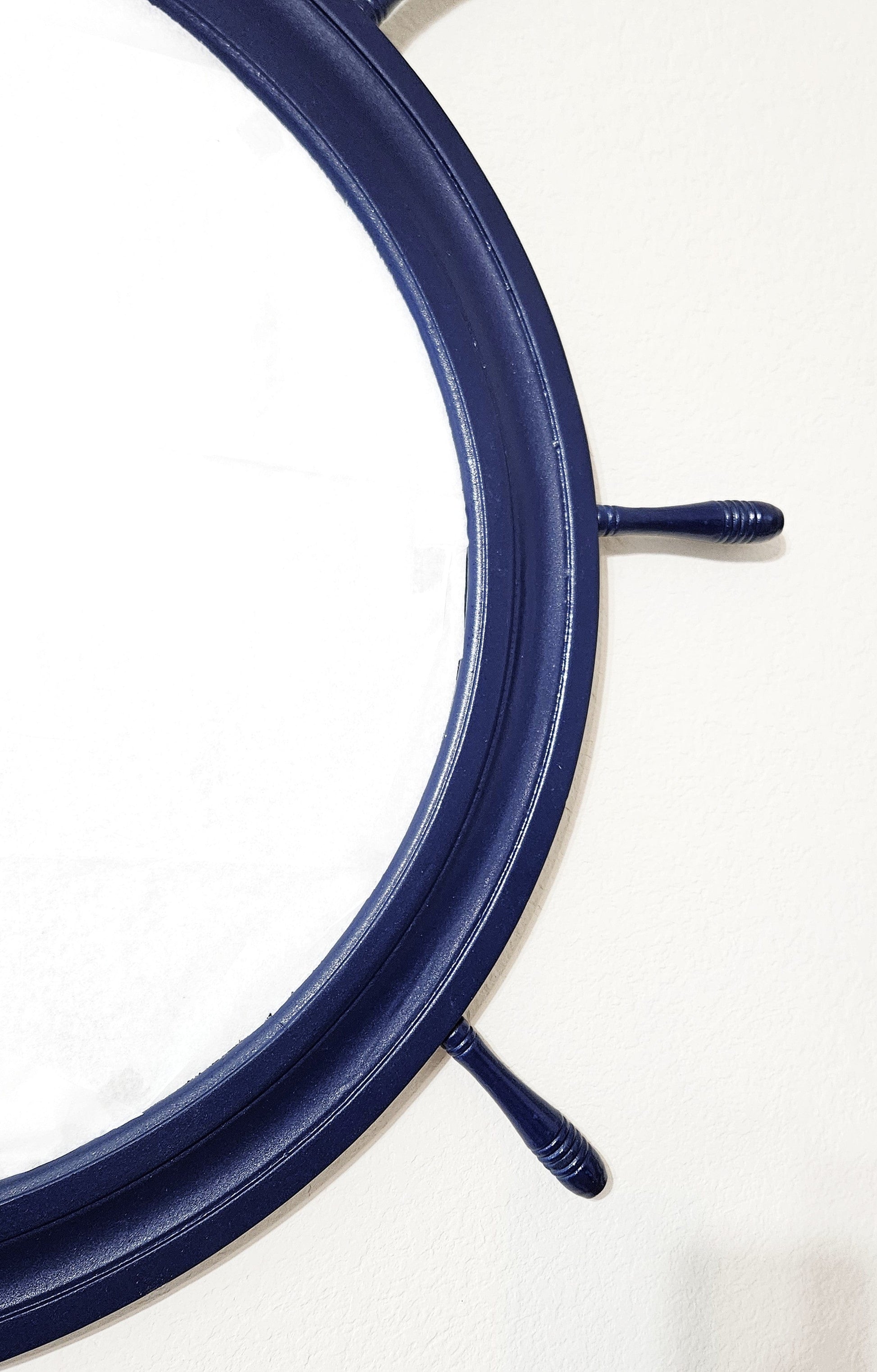 Restored Ship's Wheel Mirror Home Decor Superb Fully Restored Ship's Wheel Wall Mirror In Deep Semi Gloss Navy 1950's