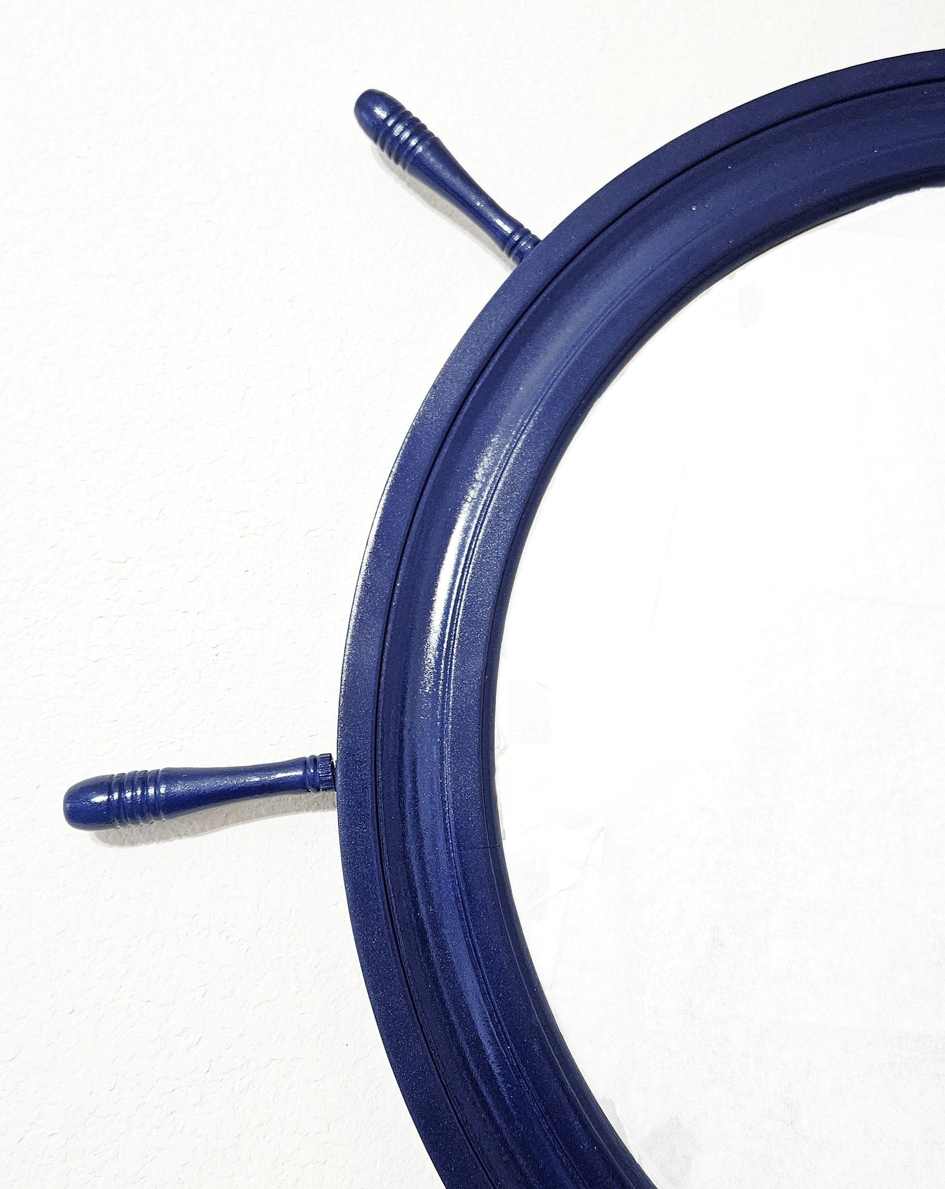 Restored Ship's Wheel Mirror Home Decor Superb Fully Restored Ship's Wheel Wall Mirror In Deep Semi Gloss Navy 1950's