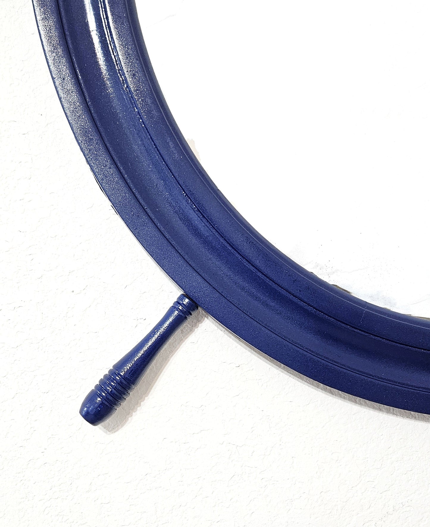 Restored Ship's Wheel Mirror Home Decor Superb Fully Restored Ship's Wheel Wall Mirror In Deep Semi Gloss Navy 1950's