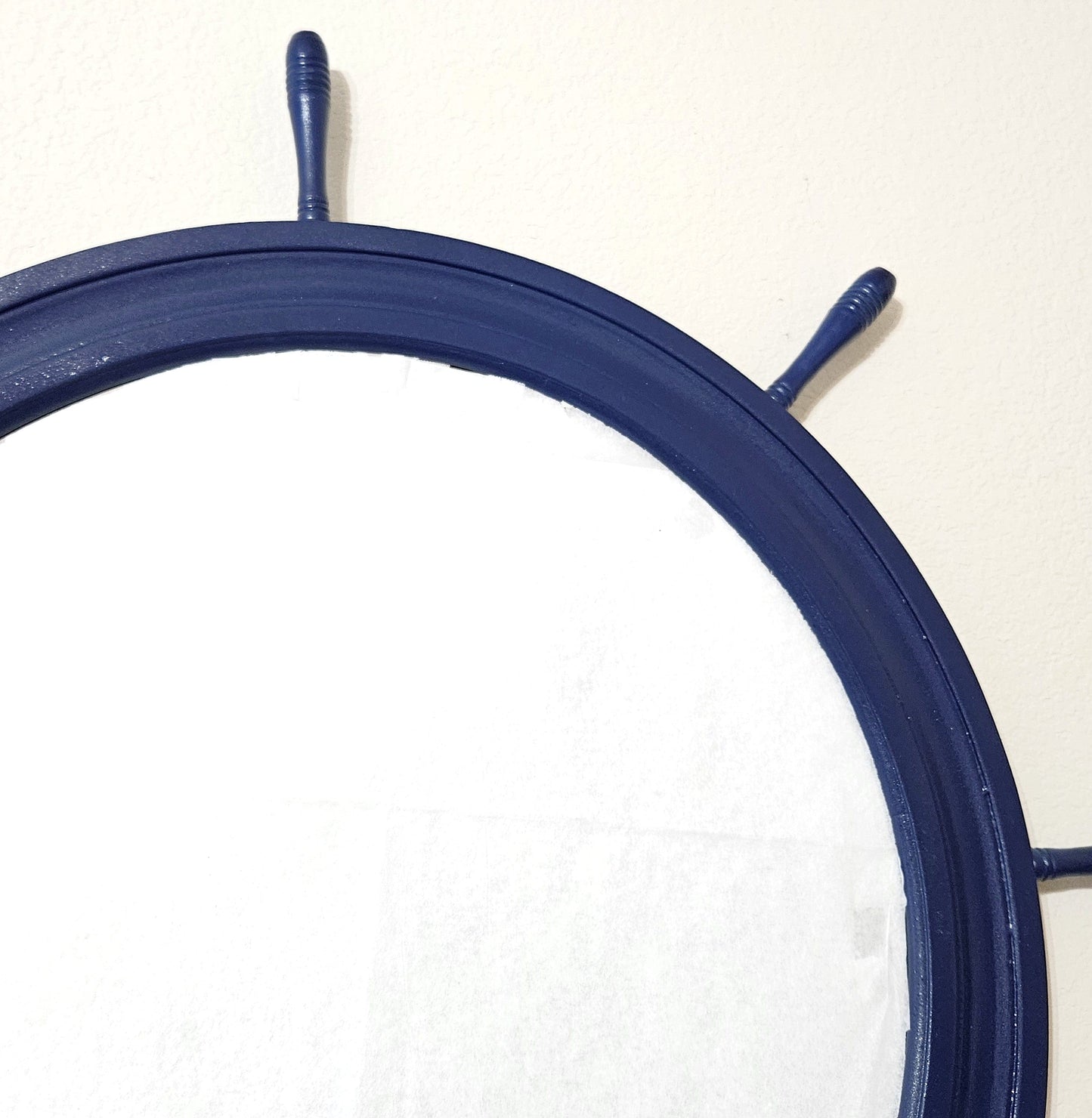 Restored Ship's Wheel Mirror Home Decor Superb Fully Restored Ship's Wheel Wall Mirror In Deep Semi Gloss Navy 1950's