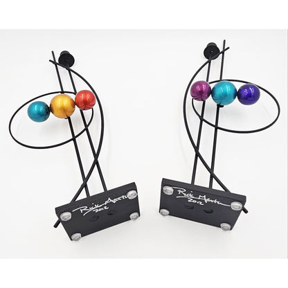 Rick Martin Clock Rick Martin Abstract Modernist Pop Art Memphis Style Bold Candle Holders