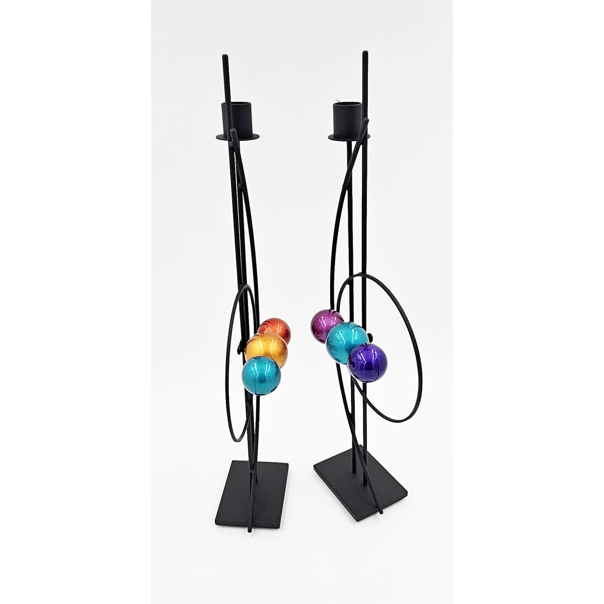 Rick Martin Clock Rick Martin Abstract Modernist Pop Art Memphis Style Bold Candle Holders