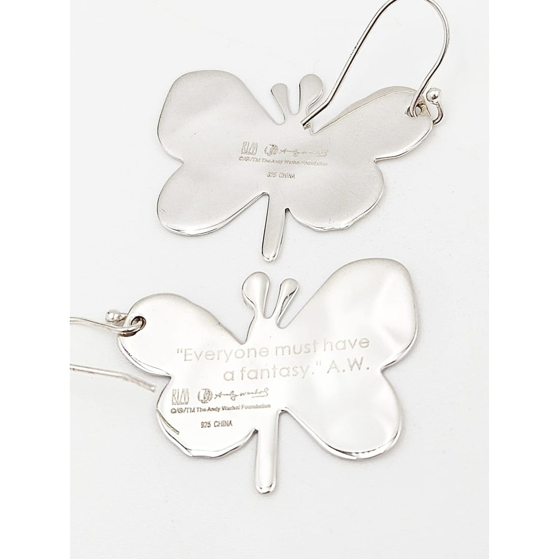 Robert Lee Morris Jewelry RLM Andy Warhol Butterfly Earrings