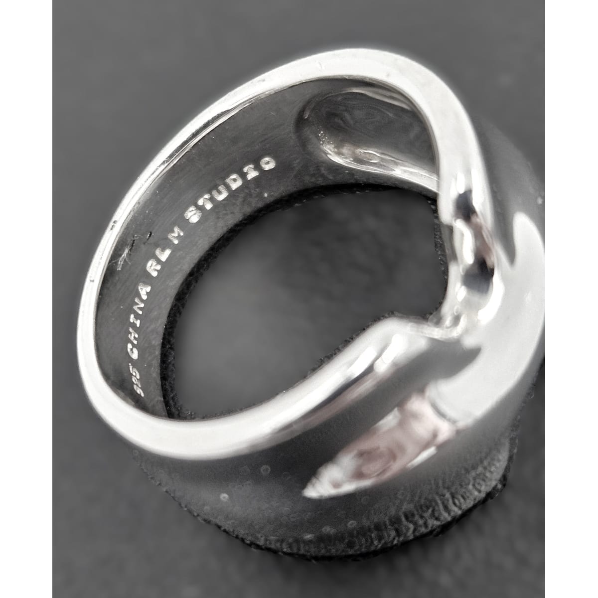 Robert Lee Morris Jewelry Robert Lee Morris Sterling Modernist Bone Cuff Bracelet Matching Ring Set 80&