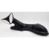 Robinson Black Cat Sculpture Artwork MCM Retro Modernist Cubism Royal Dux Style Black Ceramic Cat Signed 1965