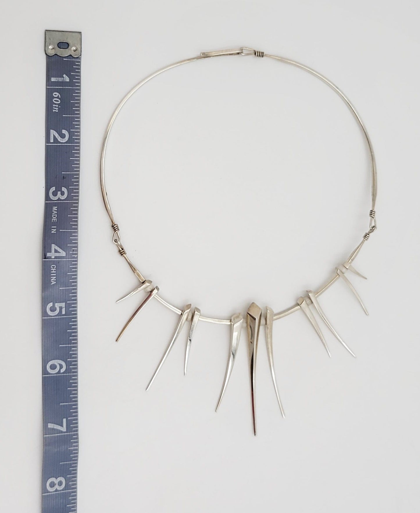 Ronald Hayes Pearson Jewelry Superb Ronald H Pearson Sterling Modernist Multi Spikes Pendant Necklace 1960s