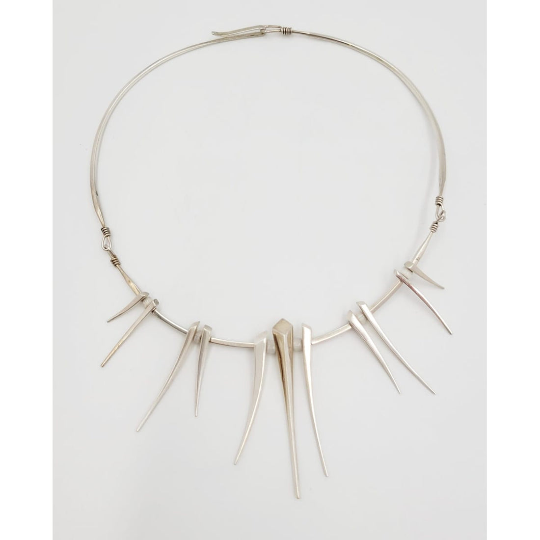 Ronald Hayes Pearson Jewelry Superb Ronald H Pearson Sterling Modernist Multi Spikes Pendant Necklace 1960s