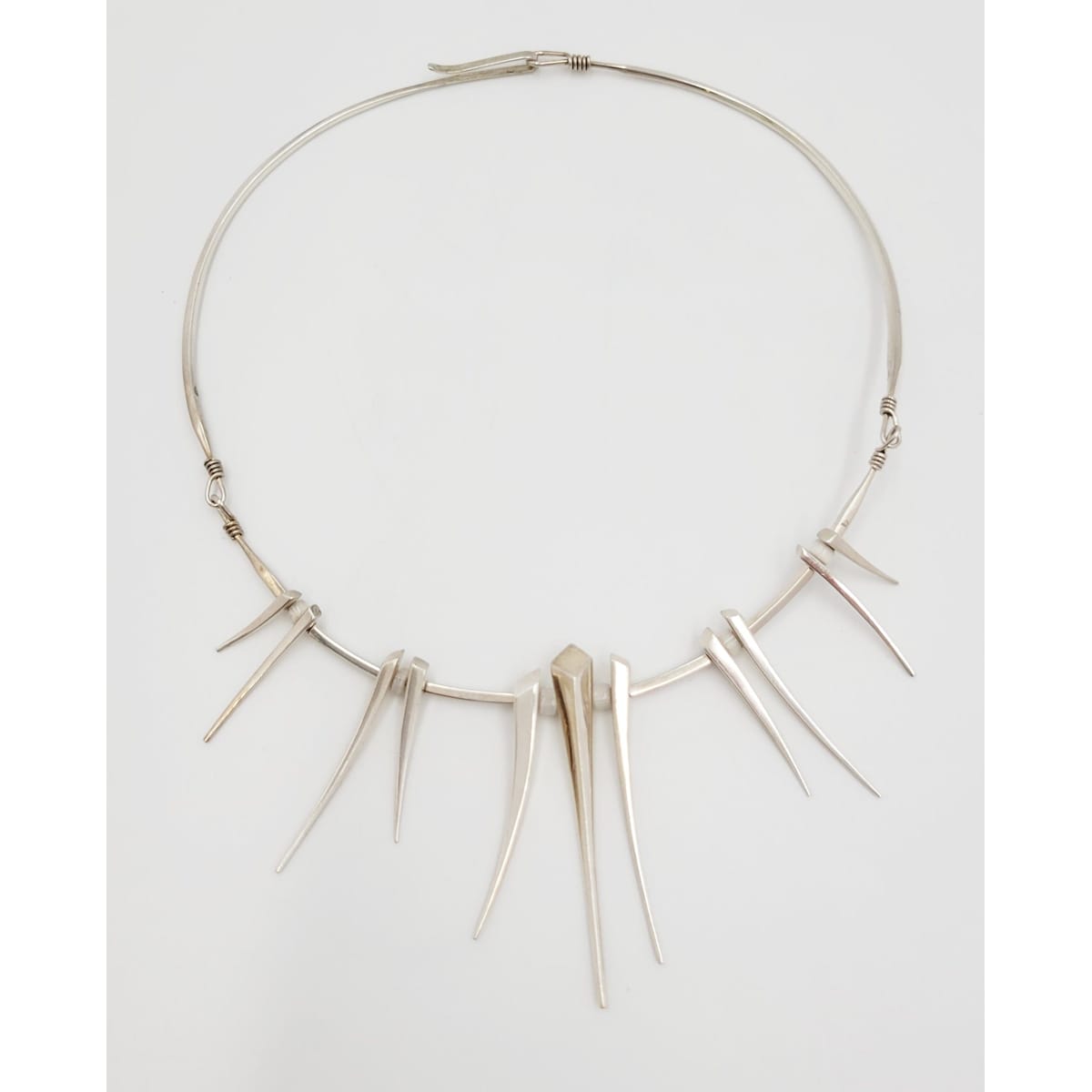 Ronald Hayes Pearson Jewelry Superb Ronald H Pearson Sterling Modernist Multi Spikes Pendant Necklace 1960s