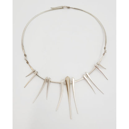 Ronald Hayes Pearson Jewelry Superb Ronald H Pearson Sterling Modernist Multi Spikes Pendant Necklace 1960s