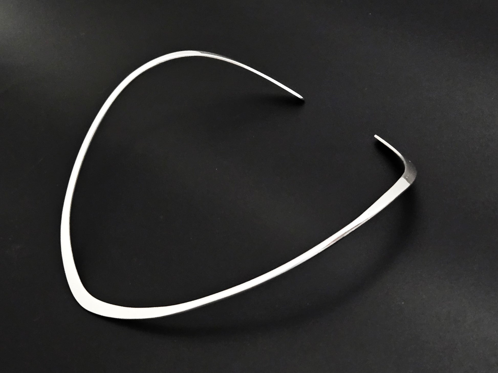 Ronald Hayes Pearson Jewelry Superb Ronald Hayes Pearson Sterling Silver Modernist V Collar Neck Ring 1950s