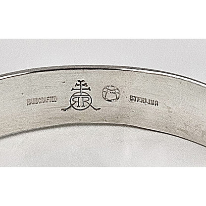 Roycroft Jewelry Rare Roycroft Renaissance Sterling Modernist Rosette Cuff Bracelet 1960-1980