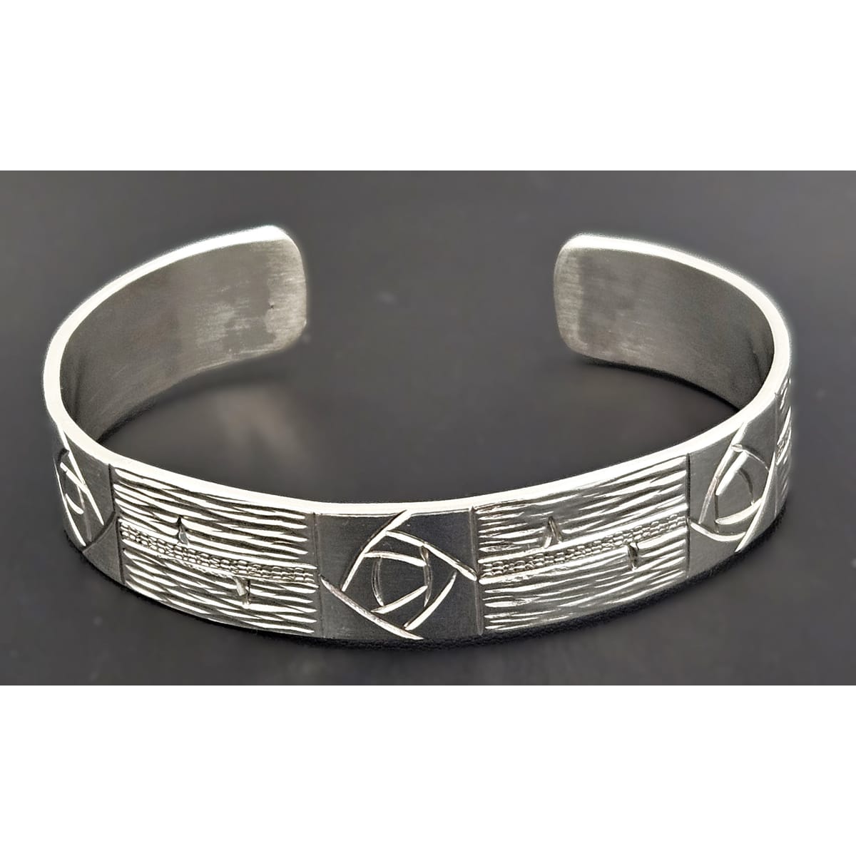 Roycroft Jewelry Rare Roycroft Renaissance Sterling Modernist Rosette Cuff Bracelet 1960-1980