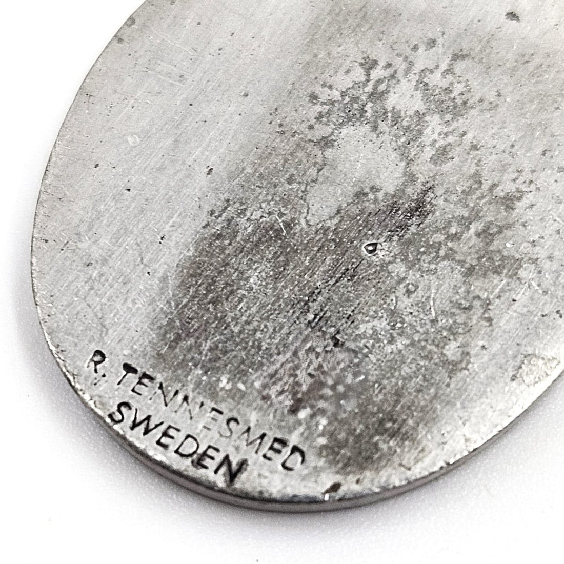 Rune Tennesmed Jewelry Rune Tennesmed Sweden Pewter Flower Pendant Sterling Necklace C. 1960&