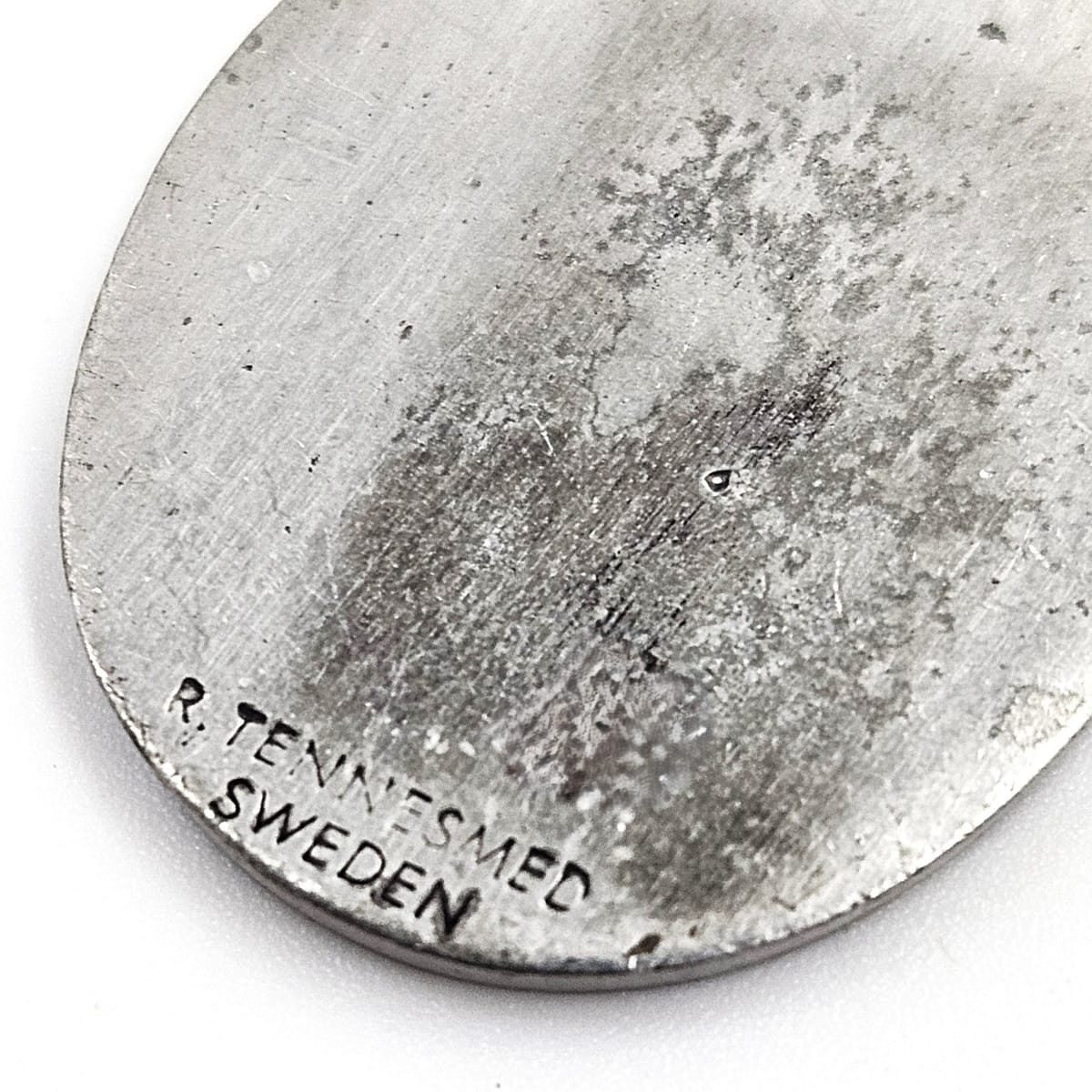 Rune Tennesmed Jewelry Rune Tennesmed Sweden Pewter Flower Pendant Sterling Necklace C. 1960&