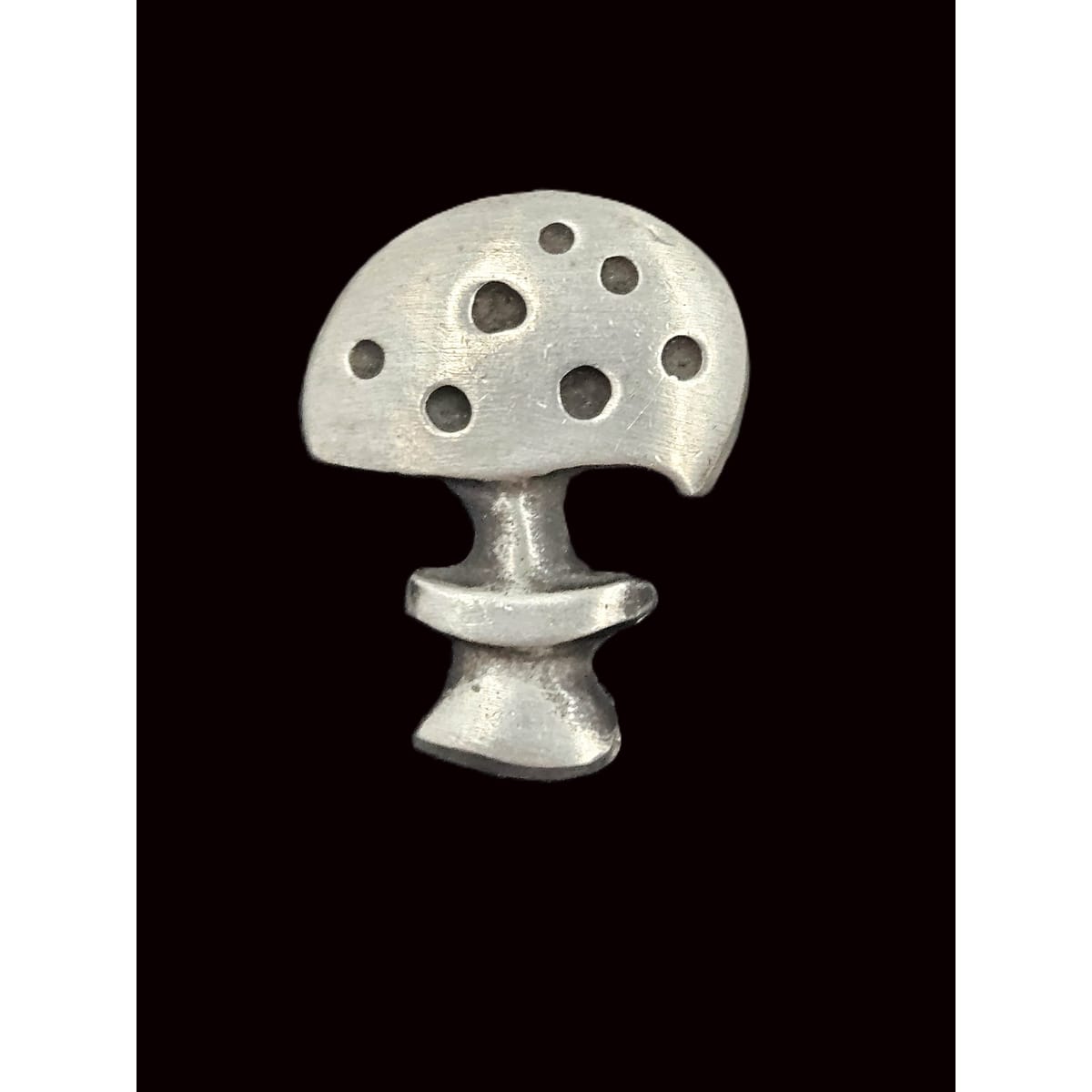 Rune Tennesmed Jewelry Rune Tennesmed Sweden Solid Pewter 3-D Mushroom Brooch Pendant C 1960&