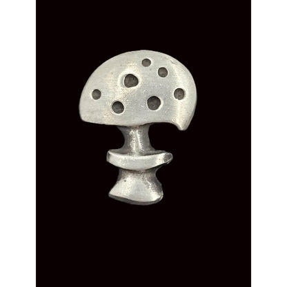 Rune Tennesmed Jewelry Rune Tennesmed Sweden Solid Pewter 3-D Mushroom Brooch Pendant C 1960&