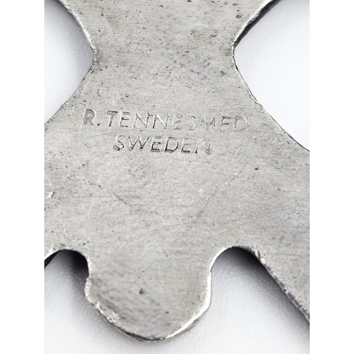 Rune Tennesmed Jewelry Rune Tennesmed XL Modernist  Butterfly Pewter Pendant Necklace C. 1960&
