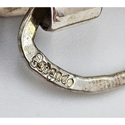Sabando Jewelry Designer Sabando Modernist Sterling &amp; Copper Pendant Necklace