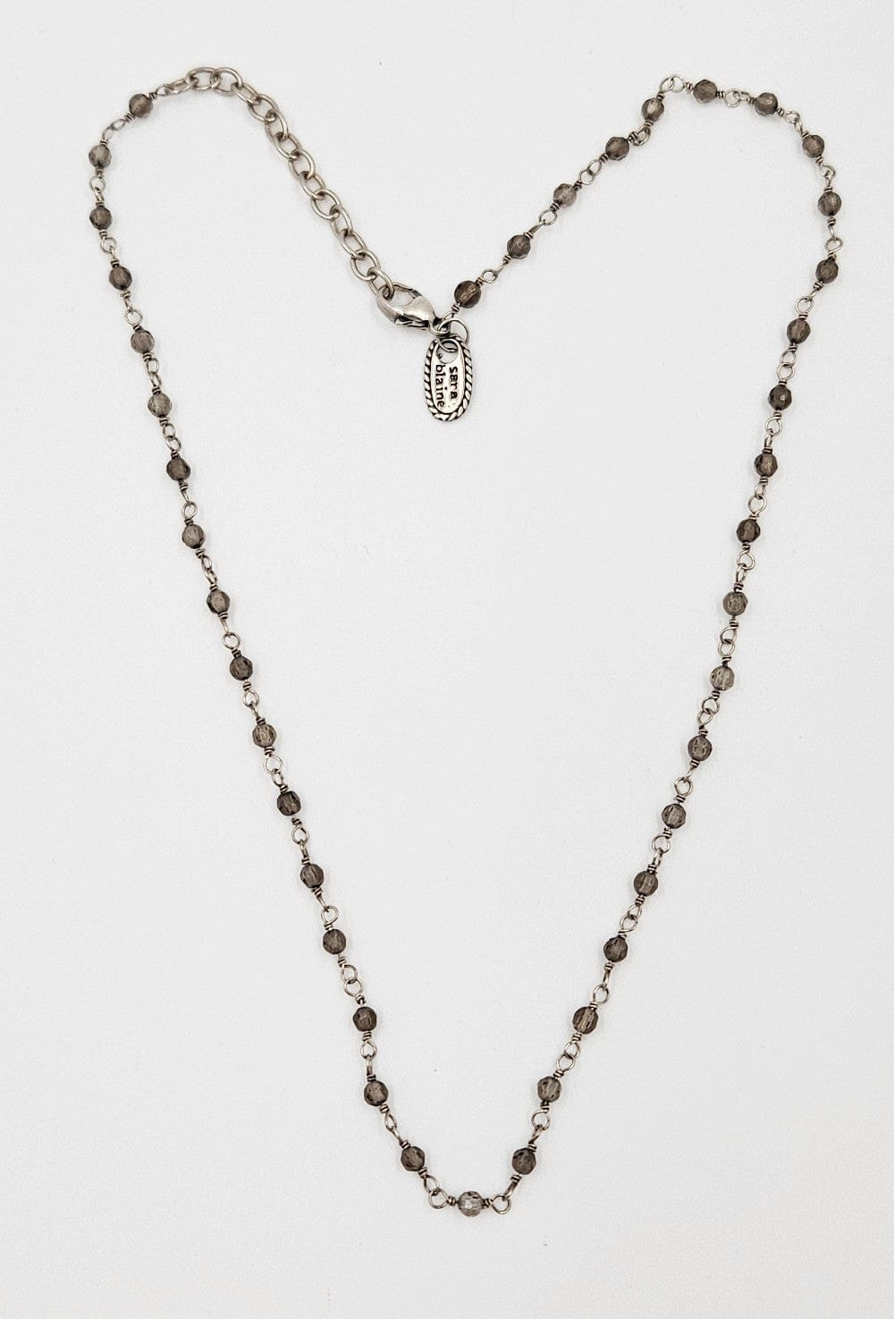 Sara Blaine Jewelry Designer Sara Blaine Vintage Sterling & Smoky Quartz Layering Necklace $449